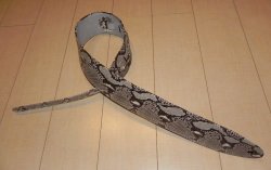 画像3: ランディ・ローズ 使用タイプ パイソン本革ストラップ リアルバージョン （Randy Rhoads Style Python GuitarStrap real version）