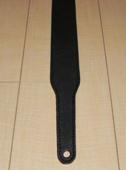 画像5: キース・リチャーズ 黒色無地タイプ ギターストラップ（Keith Richards Style black leather GuitarStrap）