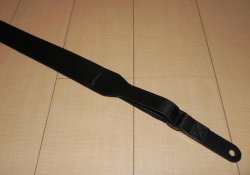 画像4: キース・リチャーズ 黒色無地タイプ ギターストラップ（Keith Richards Style black leather GuitarStrap）