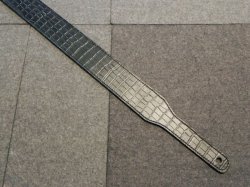 画像3: キース・リチャーズ クロコダイル柄タイプ ギターストラップ リニューアルバージョン（Keith Richards Style crocodile embossed leather GuitarStrap）