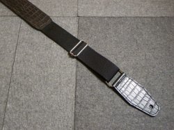 画像4: キース・リチャーズ クロコダイル柄タイプ ギターストラップ リニューアルバージョン（Keith Richards Style crocodile embossed leather GuitarStrap）