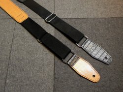 画像6: キース・リチャーズ クロコダイル柄タイプ ギターストラップ リニューアルバージョン（Keith Richards Style crocodile embossed leather GuitarStrap）